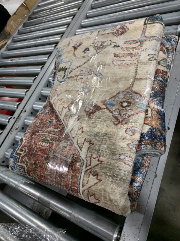 Photo 1 of Yancorp 5'x7' Boho Area Rug for Bedroom Non Slip Washable Rug Vintage Carpet Living Room Floor Mats Big Area Rug for Dining Table Retro