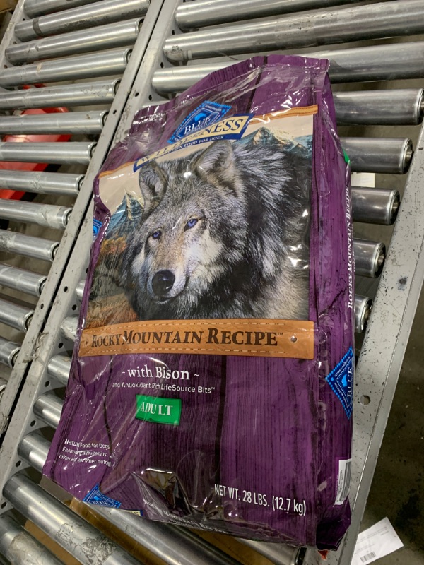 Photo 1 of Blue Buffalo Wilderness Rocky Mountain Recipe High-Protein Adult Dry Dog Food, Made in the USA with Natural Ingredients Plus Wholesome Grains, Bison, 28-lb. Bag
