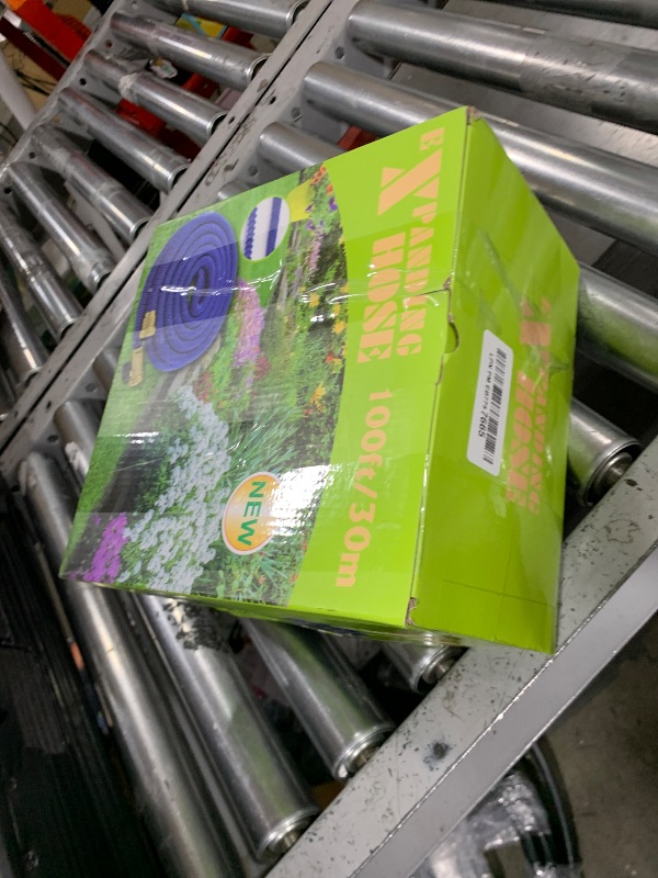 Photo 1 of 100 ft Expandable Garden Hose, 2025 Upgraded Flexible Water Hose 100ft with 10 Function Spray Nozzle, Lightweight, No Kink, Retractable Expanding Hose With 3/4" Solid Brass Fittings