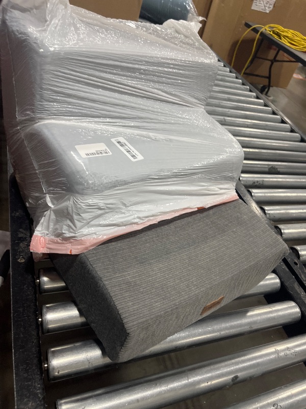 Photo 1 of Made4Pets Dog Stairs for Small Dogs, Extra Wide Dog Steps for Bed Couch Sofa and Chair, 35D Foam Pet Steps for Small Dogs and Cats, Non-Slip Bottom Pet Stairs, Grey, 3 Steps