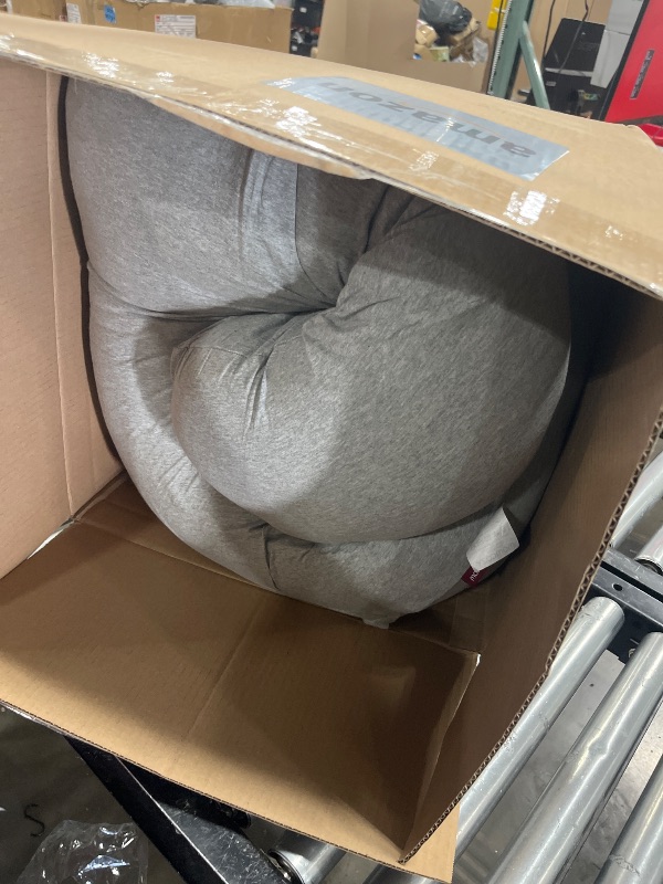 Photo 1 of Momcozy U Shaped Pregnancy Pillows with Cotton Removable Cover, 57 Inch Full Body Pillow Maternity Support, Must Have for Pregnant Women, Hatha Grey