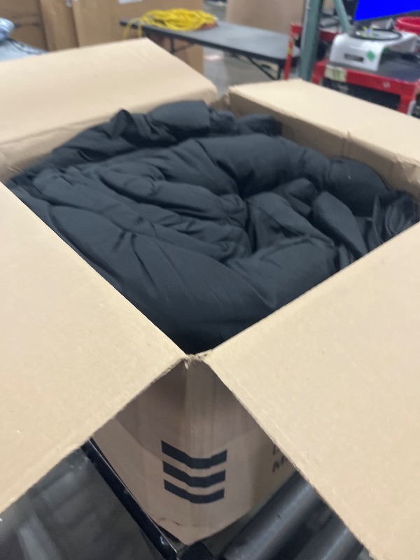 Photo 1 of CozyLux King Size Comforter Set 7 Pieces Bed in a Bag Black Comforter King Bed Set Pintuck Bed Sets Pinch Pleat Bedding Sets with All Season Comforter, Flat Sheet, Fitted Sheet and Pillowcases&Shams