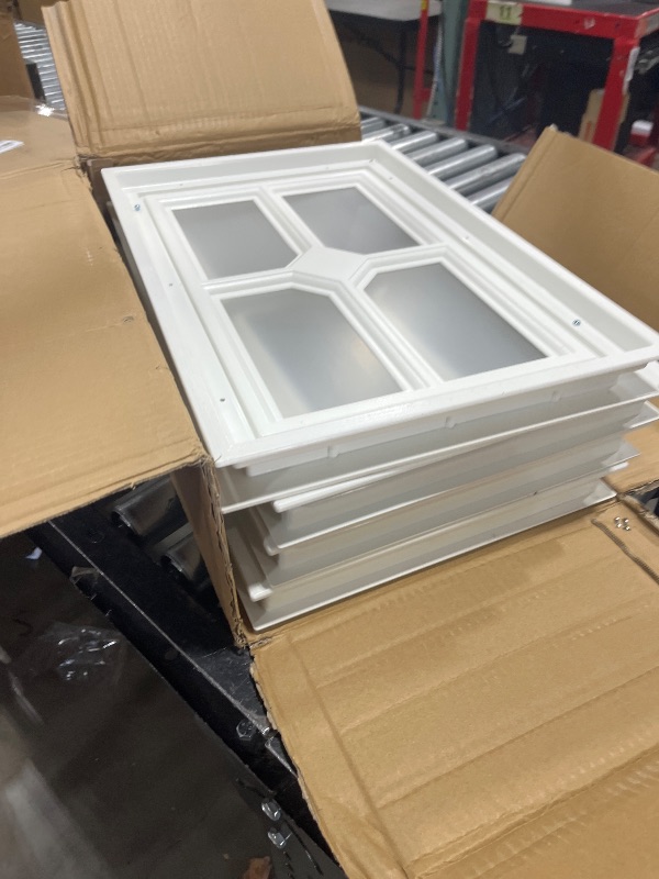 Photo 1 of Tandefio 4 Pcs Garage Door Windows Vinyl with UV Resistant Plexy Glass Garage Door Windows Inserts(Style3)