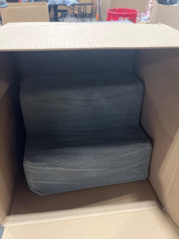 Photo 1 of Dog Stairs for Small Dogs & Cats, 3-Step Non-Slip Pet Steps for Couch Sofa and Chair, Grey, 13.6" H