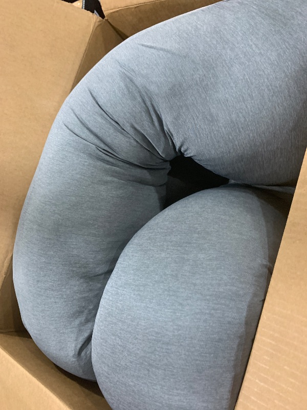 Photo 1 of Pharmedoc Pregnancy Pillows, U-Shape Full Body Pillow - Solid – Cooling Removable Cover Dark Grey – Pregnancy Pillows for Sleeping – Body Pillows for Adults, Maternity Pillow and Pregnancy Must Haves