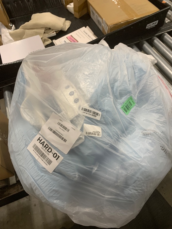 Photo 1 of CozyLux Queen Seersucker Comforter Set with Light Blue Bed in a Bag 7-Piece All Season Bedding Set with Comforter, Pillow Sham, Flat Sheet, Fitted Sheet, Pillowcase