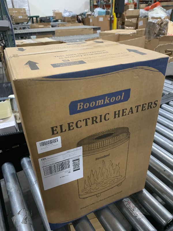 Photo 1 of Space Heater Indoor, Portable electric fireplace heaters with 3D Flame Effect, Heating and cooking outdoor use, Remote Control, 1300W Safe and Quiet Far infrared Heate for Office Bedroom Home
