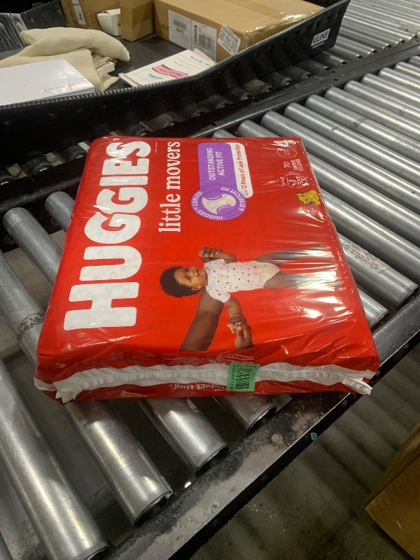 Photo 1 of Huggies Little Movers Baby Diapers, Size 4, 70 ct