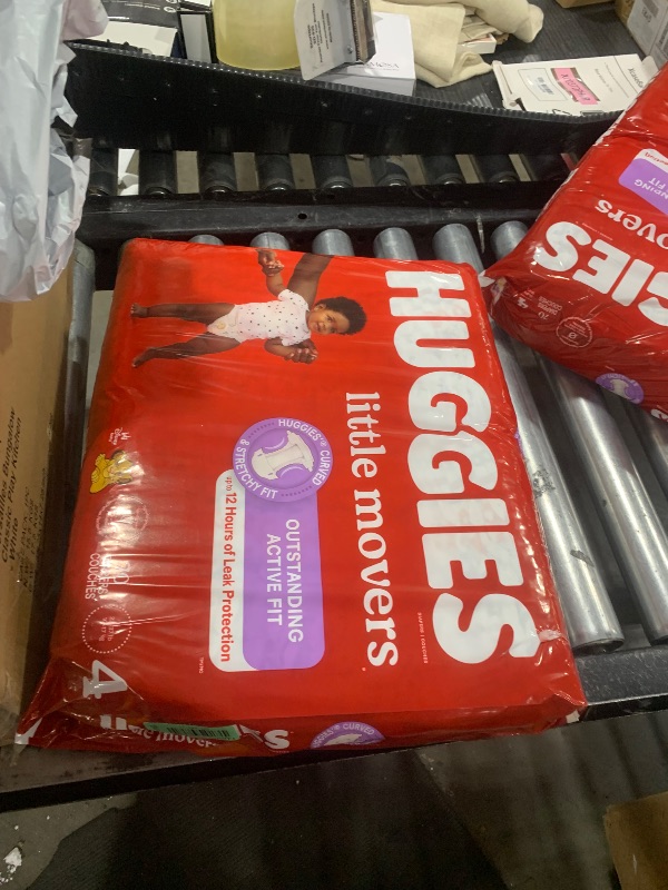 Photo 1 of Huggies Little Movers Baby Diapers, Size 4, 70 ct