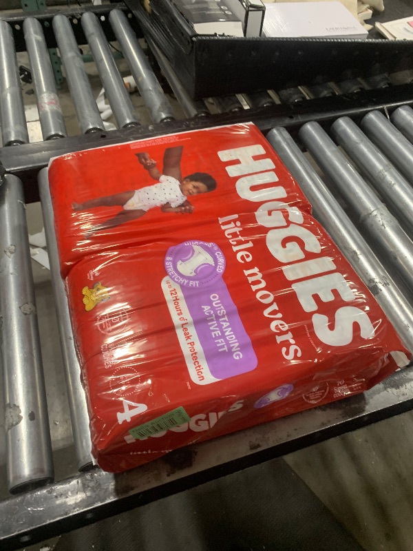 Photo 1 of Huggies Little Movers Baby Diapers, Size 4, 70 ct