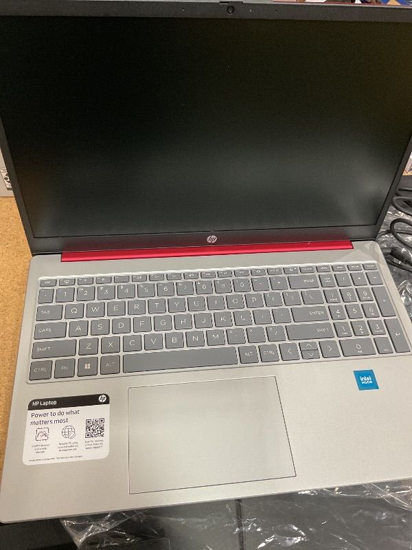 Photo 1 of ****DOES NOT POWER ON**PARTS ONLY **FINAL SALE**HP 15.6" Portable Laptop (Include 1 Year Microsoft 365), HD Display, Intel Quad-Core N200 Processor, 16GB RAM, 128GB Storage, Wi-Fi 5, Webcam, HDMI, Numeric Keypad, Windows 11 Home, Red