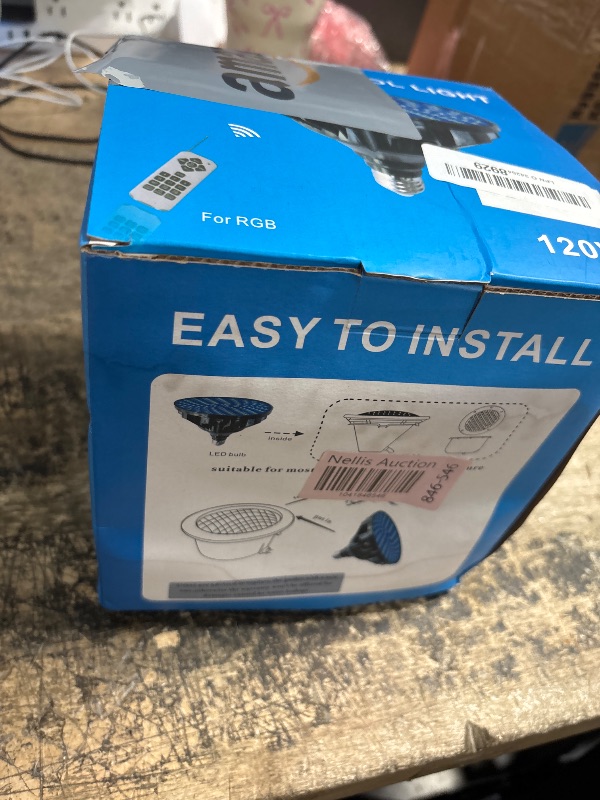 Photo 1 of Vzyhik Pool Lights for Inground Pool LED Pool Light Bulb for Above Ground Swimming Pool – LED Pool Lights for Inground Pool, 120V Spa Light Bulb E26 Base, Multi-Color & Adjustable Brightness – Black