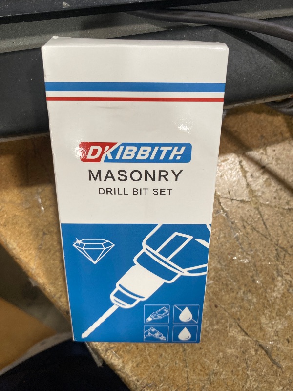 Photo 1 of 10-Piece Masonry Drill Bits Set for Tile Glass Ceramic Brick Wood, 1/8 to 1/2 Inch Drilling Bits with Triangle Handle, YG8 Tungsten Steel Alloy Tip.?Black?