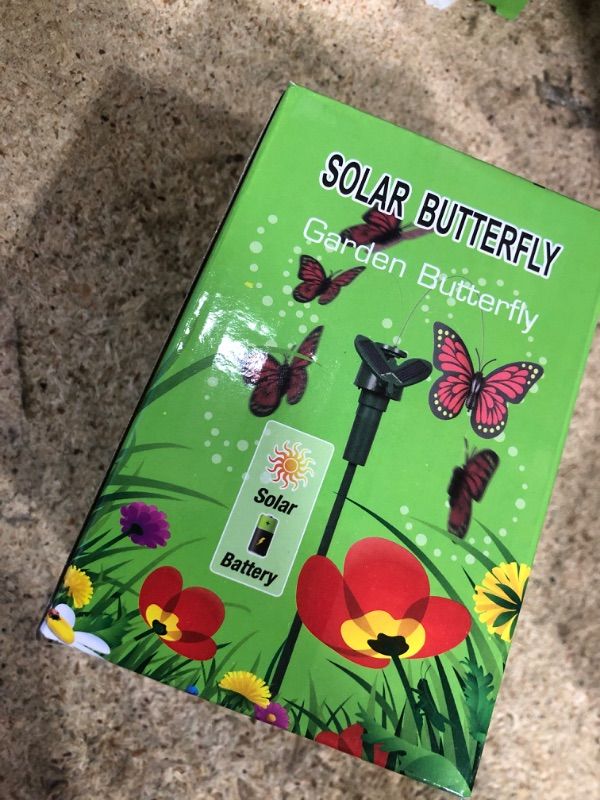 Photo 1 of  Solar Flying Butterflies Moving Fluttering Butterflies Waterproof Garden Stakes Decorations for Home Yard Pathway Garden Landscape Outdoor Indoor Centerpieces Decorations