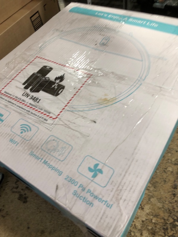 Photo 1 of *FOR PARTS ONLY* Robot Vacuum and Mop Combo, 2 in 1 Mopping Robot Vacuum Cleaner with Schedule, Wi-Fi/Voice/App, Strong Suction, Easy of Use, Self-Charging Robotic Vacuum, Slim, Ideal for Hard Floor, Pet Hair, Carpet