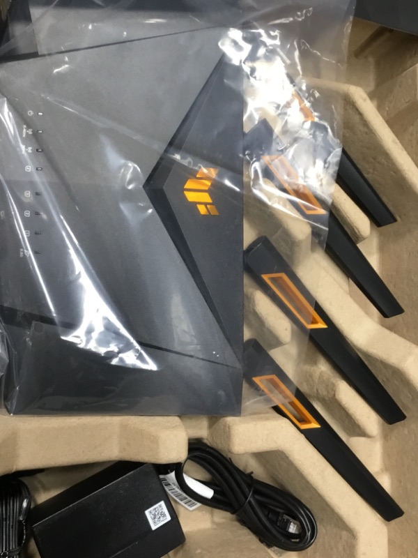 Photo 1 of ASUS TUF Gaming WiFi 6 Router (TUF-AX4200) - Dedicated Gaming Port, Dual 2.5G Port, 3 Steps Port Forwarding, Extendable Router with AiMesh Technology, AiProtection Pro, VPN, Instant Guard