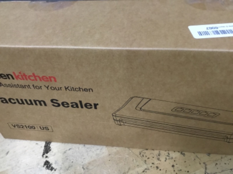 Photo 1 of [Updated 2025] Bonsenkitchen Vacuum Sealer Machine + 40 Vacuum Bags, Fast-Compact/Multi-Functional Food Vacuum Sealer with External Vacuum System, Silver