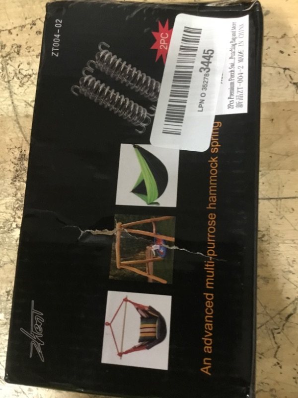 Photo 1 of 2Pcs Premium Porch Swing Spring with Weight Capacity of 300 Lb,Heavy-Duty,Stainless Steel Spring for Hammock Chair,Punching Bag and More