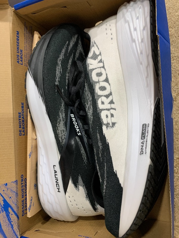 Photo 1 of Brooks Men’s Launch 11 Neutral Running Shoe - Black/White - 14 Wide