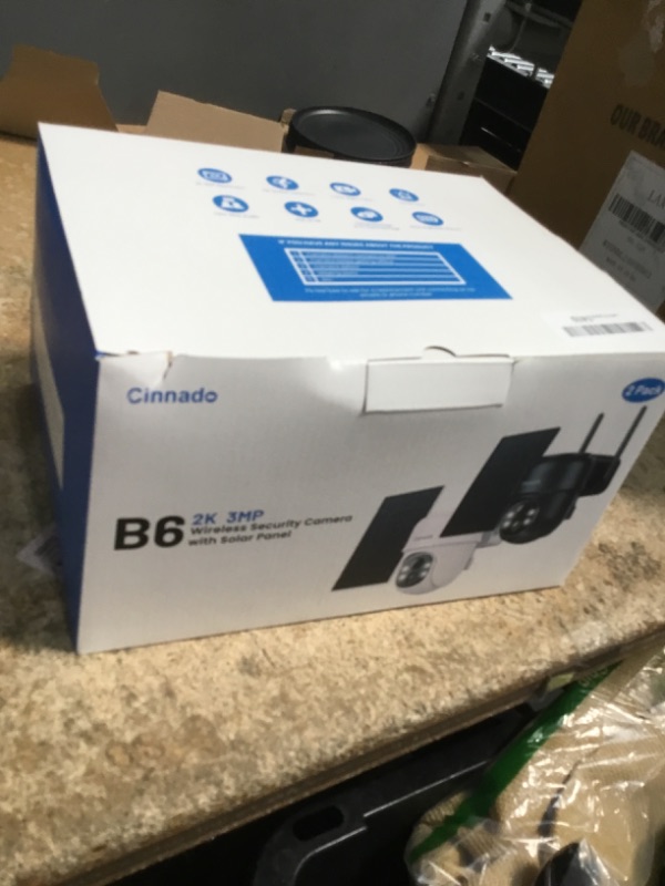 Photo 1 of 2K Cameras for Home Security-2.4G WiFi Outdoor Camera Wireless Solar/Battery Powered with solar panel, 360° Viewing, AI Human Detection, Color Night Vision, with SD Storage, Works with Alexa(2 Pack)