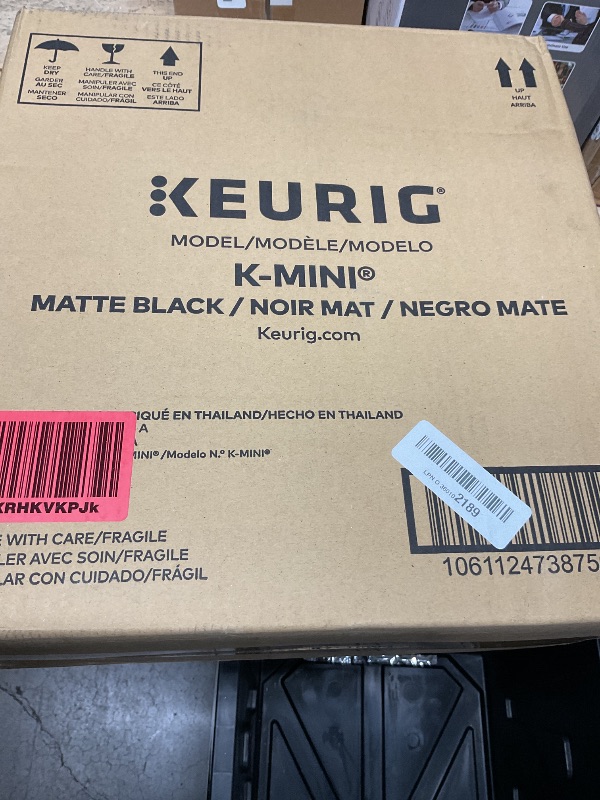 Photo 1 of (sold for parts only) Keurig K-Mini Single Serve K-Cup Pod Coffee Maker, 6 to 12oz Brew size, with Cord Storage, Perfect for Small Spaces, Black