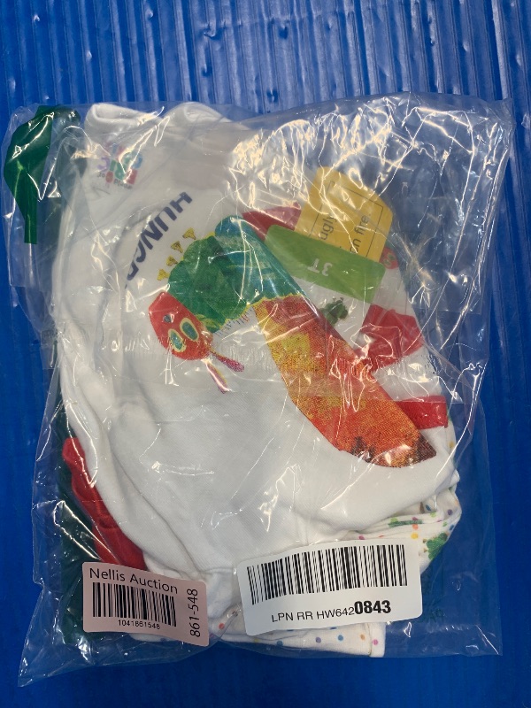 Photo 1 of (3T) (BAGGED) Baby Starters The Very Hungry Caterpillar 2-Piece Snug Fit Kids Pajamas (Cotton, White and Red, 3T)