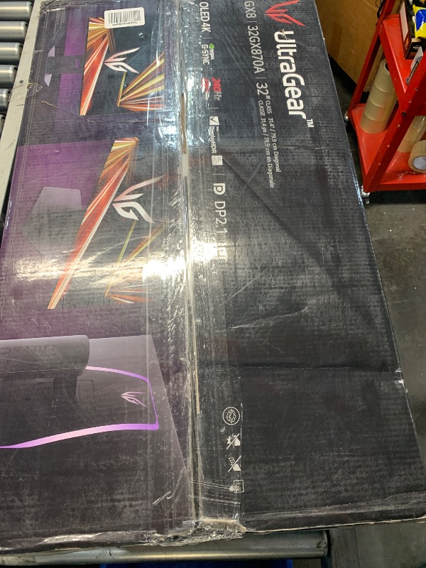 Photo 1 of **** parts only *** LG 32GX870A-B 32-inch Ultragear 4K UHD (3840 x 2160) OLED Gaming Monitor, Dual-Mode, 240Hz, 0.03ms, NVIDIA, AMD FreeSync Premium Pro, VESA DisplayHDR True Black 400, USB Type-C, DP2.1, Black