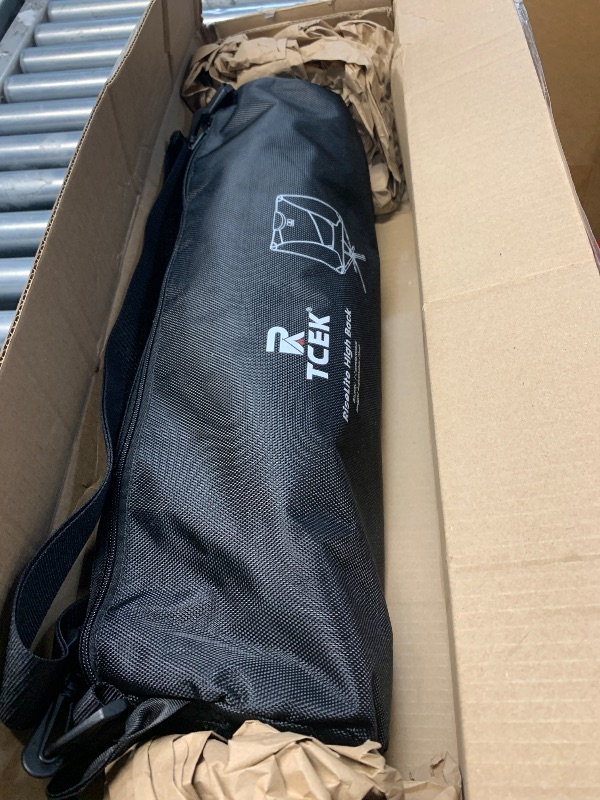 Photo 1 of TCEK Portable High Back Camping Chair with Adjustable Height, Small Compact Outdoor Folding Chair for Adults Travel, Riselite Collapsible Lightweight Packable Camp Chairs, Easy Carry and Quick Setup