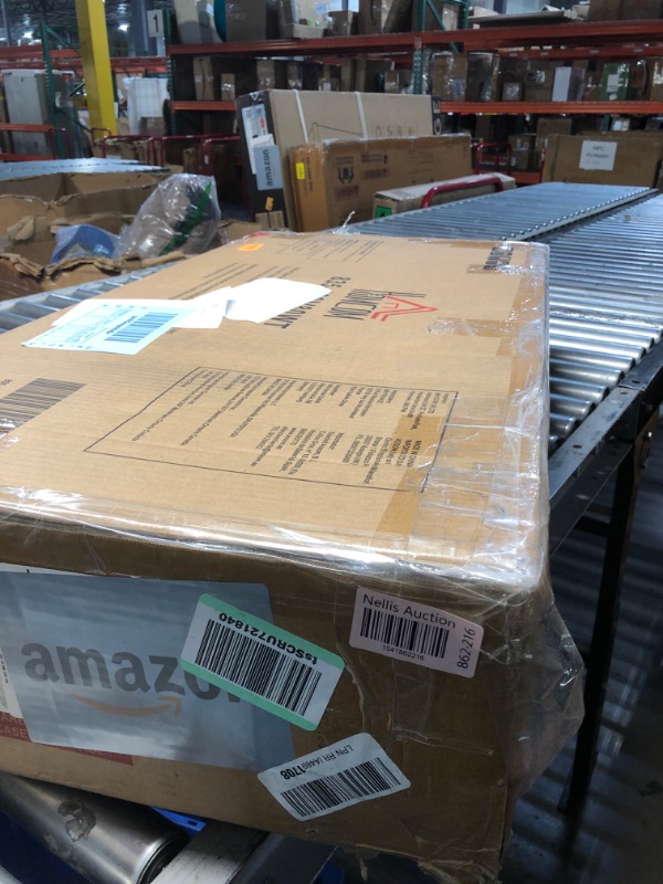 Photo 1 of (DAMGES,FOR PARTS SALE) HOMCOM Farmhouse Sideboard Buffet Cabinet, Barn Door Coffee Bar Cabinet with Drawer and Adjustable Shelf, for Living Room, Entryway, White Wash