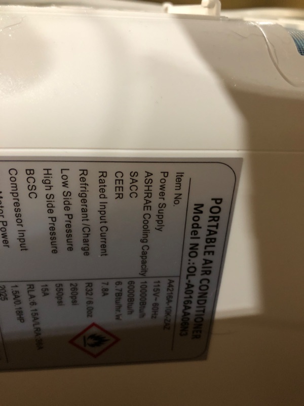 Photo 1 of *******************works, but does not appear to blow cold air ****************
ZAFRO 10,000 BTU Portable Air Conditioners, 4 Modes Portable AC Unit with Fast Cooling/Energy Efficient/Remote/24Hrs Timer for Bedroom/Dorms/Indoor Rooms, White