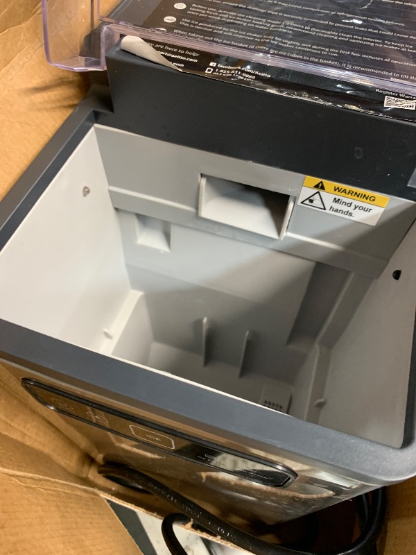 Photo 1 of (missing ice basket) Aeitto Nugget Ice Maker 40Lbs/24H, Countertop Soft Chewable Ice Pebble Ice Machine, One-Click Operation