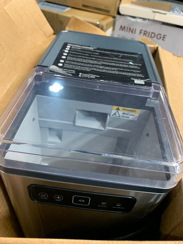 Photo 1 of (missing ice basket) Aeitto Nugget Ice Maker 40Lbs/24H, Countertop Soft Chewable Ice Pebble Ice Machine, One-Click Operation