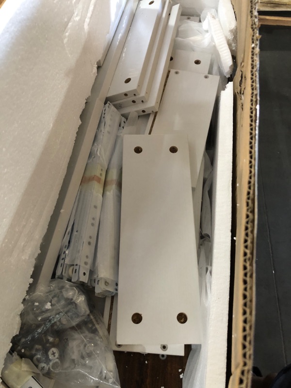 Photo 1 of Tribesigns Two Person Computer Desk with 5 Drawers, 78.7 Inches Extra Long Double Office Desk, Modern Simple Double Computer Desk Study Writing Table Workstation for Home Office(Brown/White)