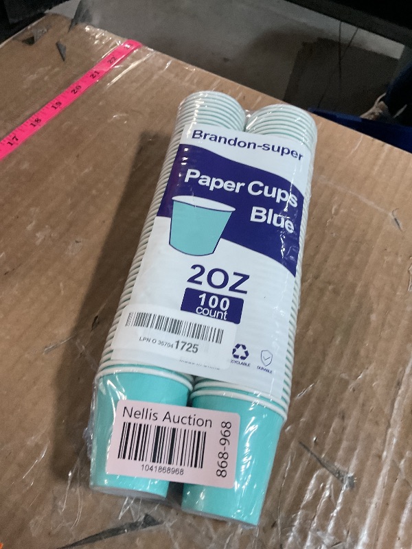 Photo 1 of [100 Count - 2 oz] Small Paper Cups, Mouthwash Cup Bathroom Cups Mini Cup Small Disposable Cups (Blue)