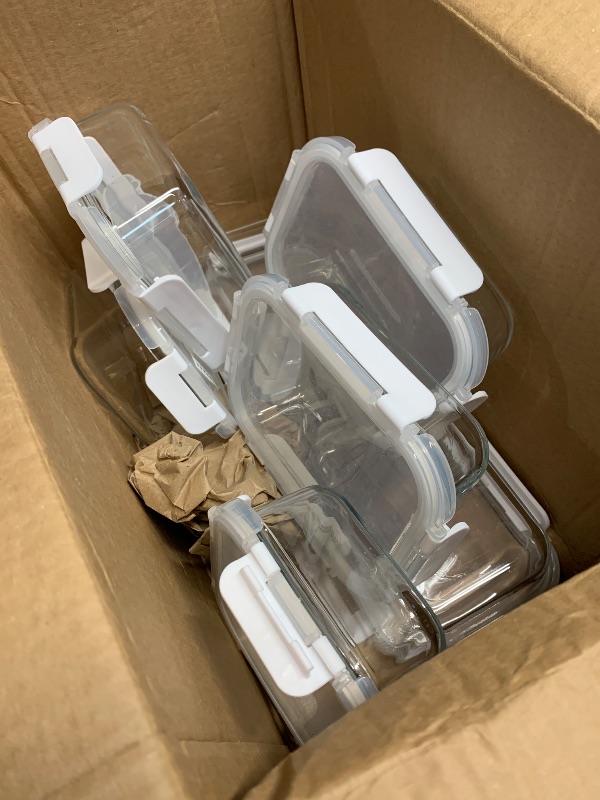 Photo 1 of (broken lids) M MCIRCO [5-Packs, 36 Oz.] Glass Meal Prep Containers with Locking Lids Glass Food Containers,Airtight Lunch Container