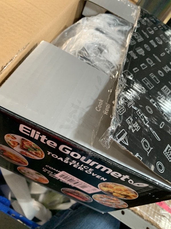 Photo 1 of Elite Gourmet ETO236 Personal Compact 2 Slice Countertop Toaster Oven with 15 Minute Timer & Adjustable Temperature, Bake, Broil, & Toast, Black