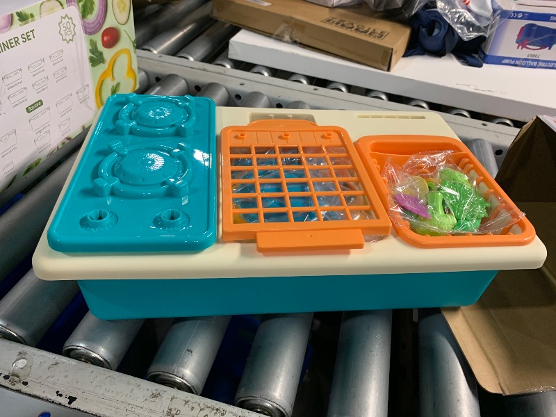 Photo 1 of ***(MISSING PARTS/ NOT A COMPLETE SET)***CUTE STONE Play Kitchen Sink Toys with Upgraded Real Faucet, Play Cooking Stove, Cookware Pot and Pan,Play Food, Color Changing Dishes Accessories for Boys Girls Toddlers
