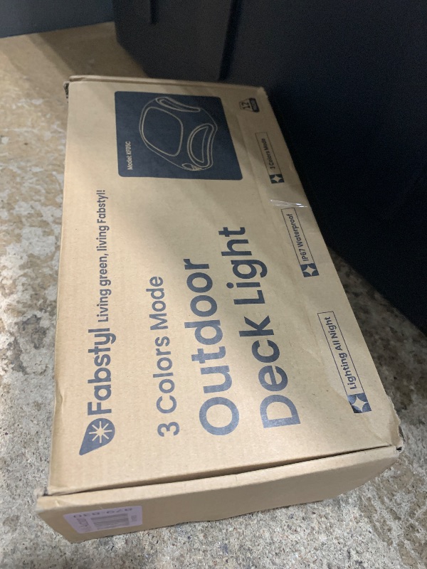 Photo 1 of FabStyl Solar Driveway Deck Lights 12 Pack, 3 Color Modes Solar Dock Driveway Marker Lights Outdoor Waterproof IP68 for Marina, Step, Sidewalk, Pathway, Patio, Garden(Warm White & Cool White & Blue)