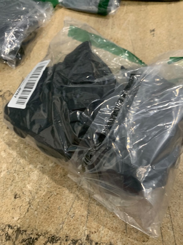 Photo 1 of (PARTIAL SET) (BAGGED) Auithery High Waist Thong Underwear Women Ribbed Cotton Tummy Control Thongs Panties Black Size L Pack 6