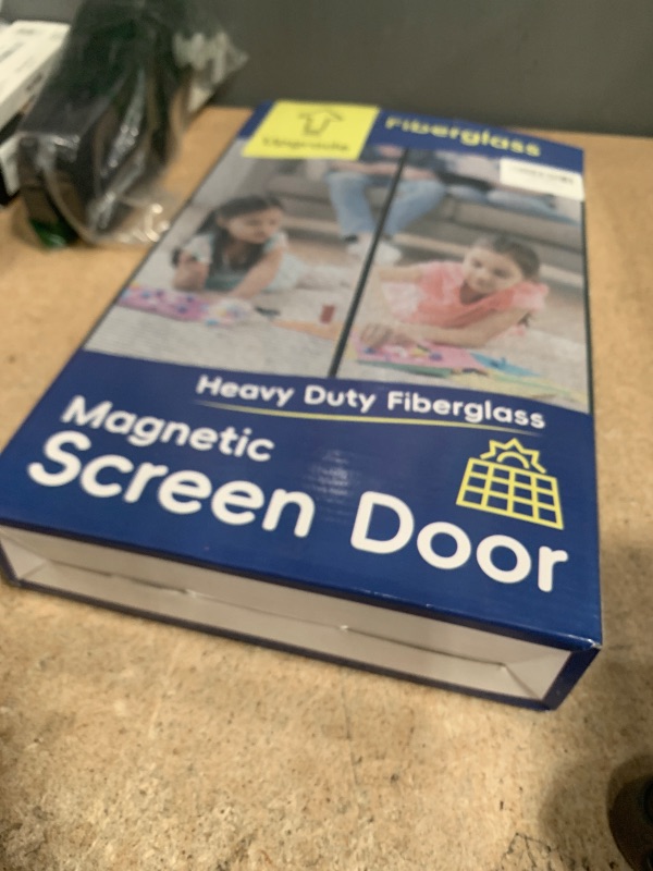 Photo 1 of ?Fiberglass? Magnetic Screen Door Mesh - Fit Door Size:60 x 80 Inch, Screen Itself Size:62"x82"-Heavy Duty Fit Interior Door and Sliding, Door Screen Mesh Keeps Bugs Out, Pet and Kid Friendly