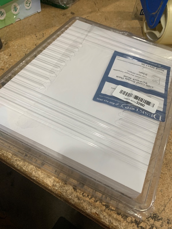 Photo 1 of 110lb Cover Ultra Heavyweight Thick Cardstock - Bright White - 8.5" x 11" - For Inkjet/Laser Printers (50 Sheets)
