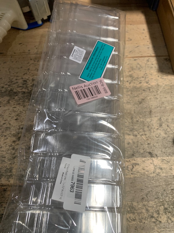 Photo 1 of 10 Pcs Plastic Planter Liners Clear Rectangular Plastic Liners for Flower Box Planter Window Box Planter 16.2" L x 3" W x 3.5" H for Indoor Outdoor Flower Arrangement Succulent Garden Windowsill Decor