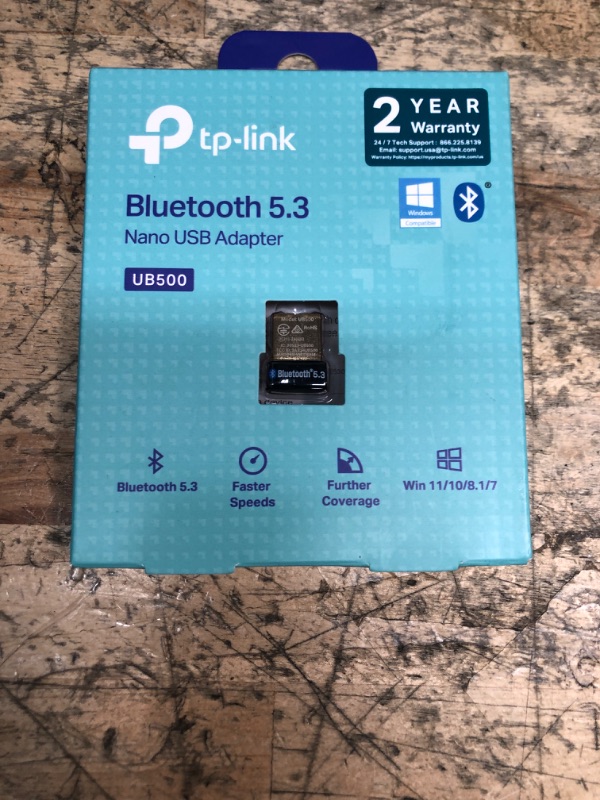 View 2 of TP-Link USB Bluetooth Adapter for PC, Bluetooth 5.0/5.3 Dongle Receiver, Plug and Play, Nano Design, EDR & BLE, Supports Windows 11/10/8.1/7 for Desktop, Laptop, PS5/PS4/Xbox Controller (UB500)