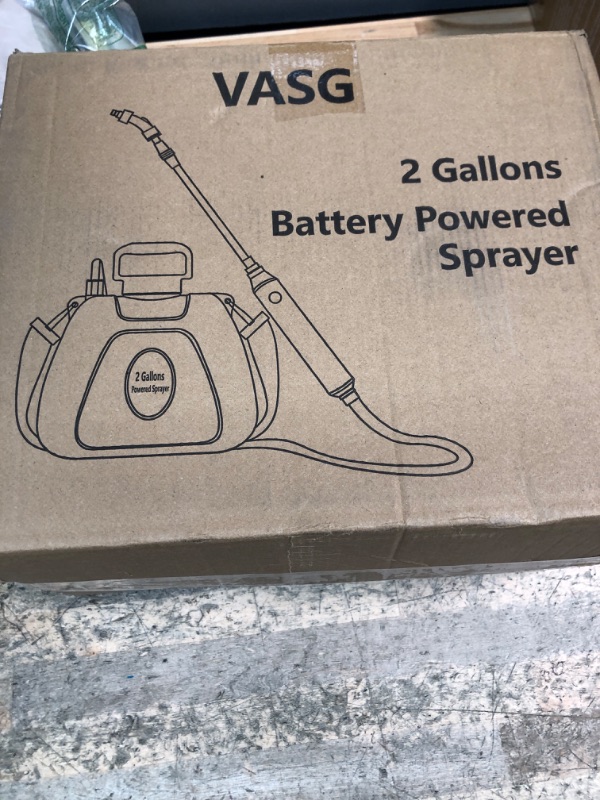 Photo 1 of 2 Gallon Battery Powered Garden Sprayer, Electric Backpack Sprayer, Garden Yard Lawn Sprayer with 5 Mist Nozzles & Retractable Wand & Adjustable Strap for Lawn, Weed, Yard