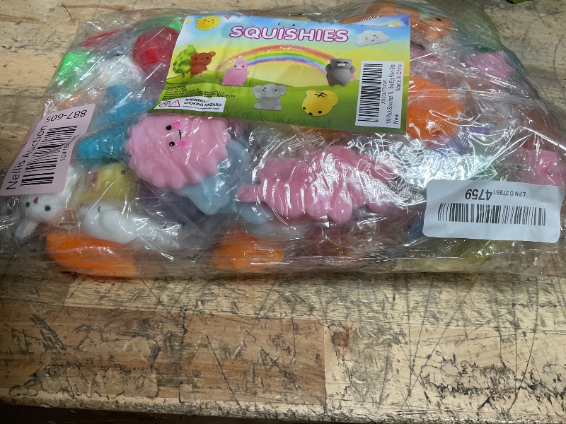 Photo 1 of 100 Pack Squishies Toys, Tiny Mochi Squishy Fidget Toys Random Bulk Party Favors for Kids 4- 8 8-12 Goodie Bag Pinata Stocking Stuffers Classroom Prizes Treasure Box Egg Fillers Girls