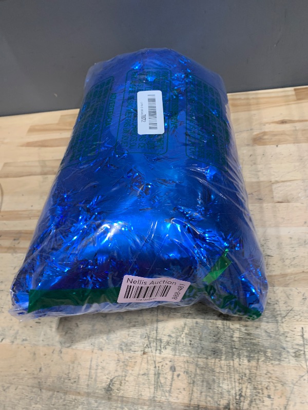 Photo 1 of 100 FT Blue Tinsel Garland 4th of July Tinsel Garland Decorations Metallic Tinsel Twist Garland for Christmas Tree New Year Holiday Birthday Party Decorations (3.54" x 100', Blue)