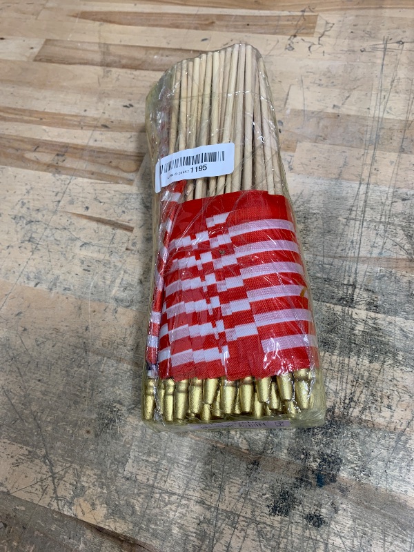 Photo 1 of 110 Pack Small American Flags on Stick, 4 x 6 Inches 4th of July Decorations, Patriotic USA Flag Fourth of July Flags, Anti Wrinkle Handheld Memorial Day Decor for Parade