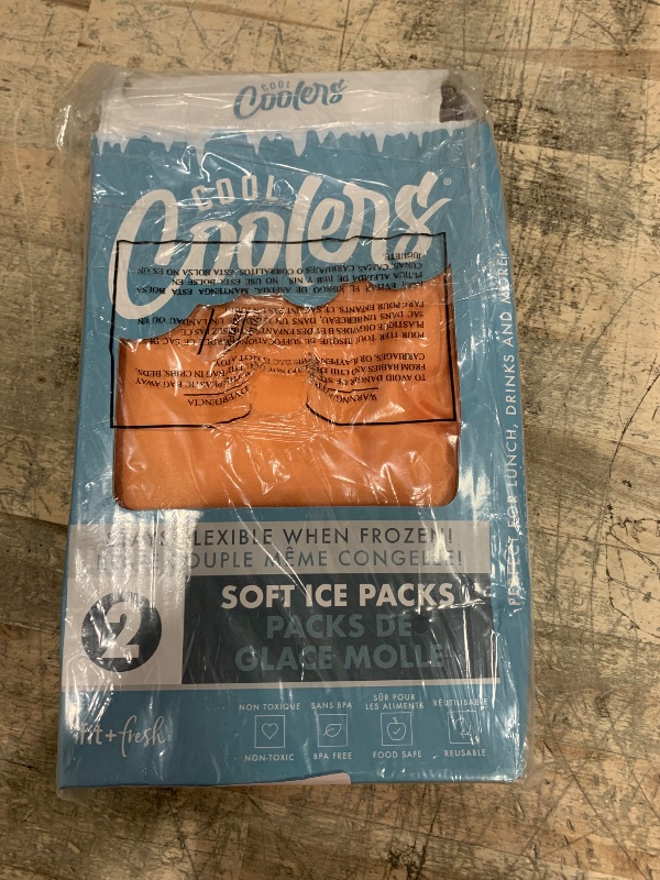 Photo 1 of Cool Coolers by Fit & Fresh 2 Pack Soft Ice Packs for Cooler, Flexible Stretch Nylon, Lunch Box, Large Reusable Freezer Packs, Cornflower Blue