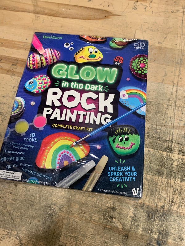 Photo 1 of Dan&Darci Kids Rock Painting Kit - Glow in The Dark - Arts & Crafts Gifts for Boys and Girls Ages 6-12 - Craft Activities Kits - Creative Art Toys for 6, 7, 8, 9, 10, 11 & 12 Year Old Kid