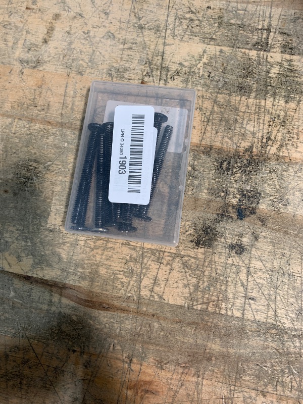 Photo 1 of 1/4-20 x 2-1/2" Flat Head Socket Head Screw Furniture Bolts Countersunk Connector Screws, Stainless Steel 18-8 (304), Black Oxide, Fully Threaded, 10 PCS